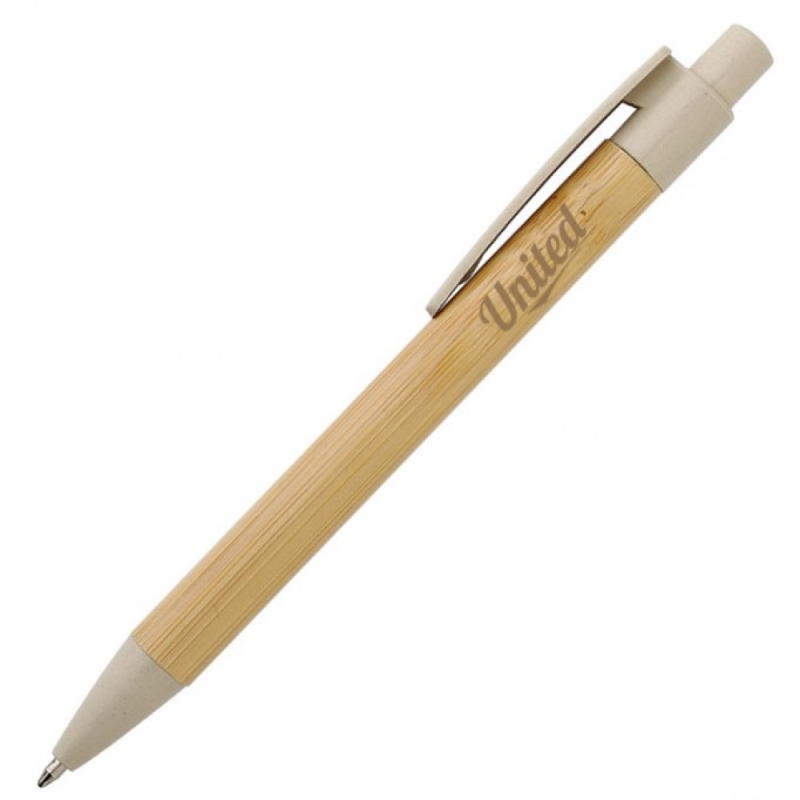 caneta bambu com estojo