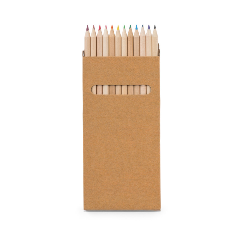 Lápis de Cor com 12 cores em caixa de cartão