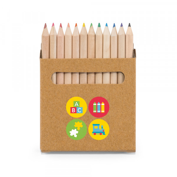 Caixa Lápis de Cor mini com 12 cores