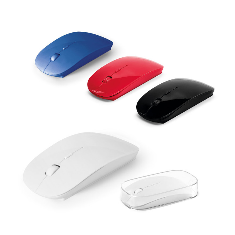 Mouse wireless em Caixa Transparente