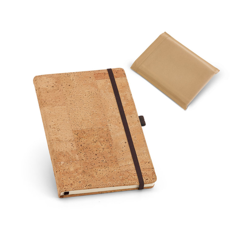 Caderno A6 Ecológico com Capa em Cortiça e Elásticos