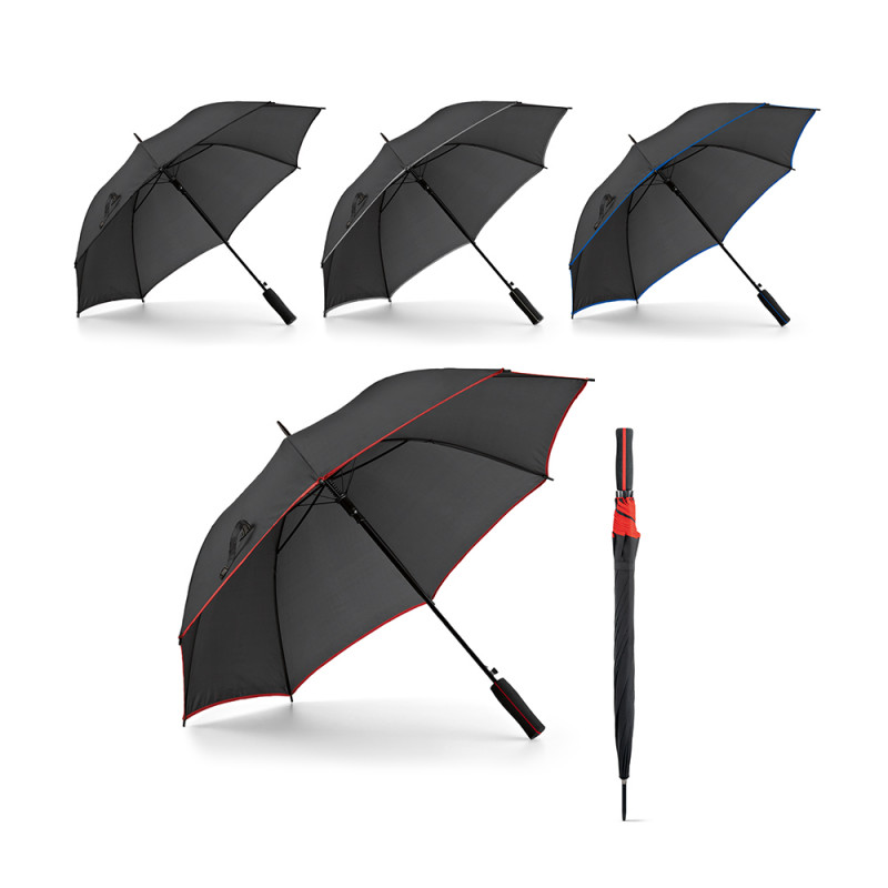 Guarda-chuva em Poliéster com Detalhe em linha colorida