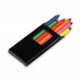 Lápis de Cor Fluorescente pequenos com 6 cores em caixa de cartão