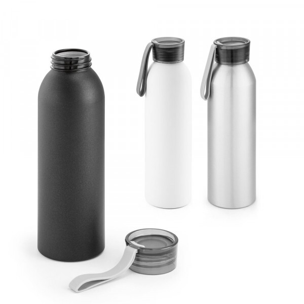 squeeze em alumínio, com tampa rosqueável 660ml-preto