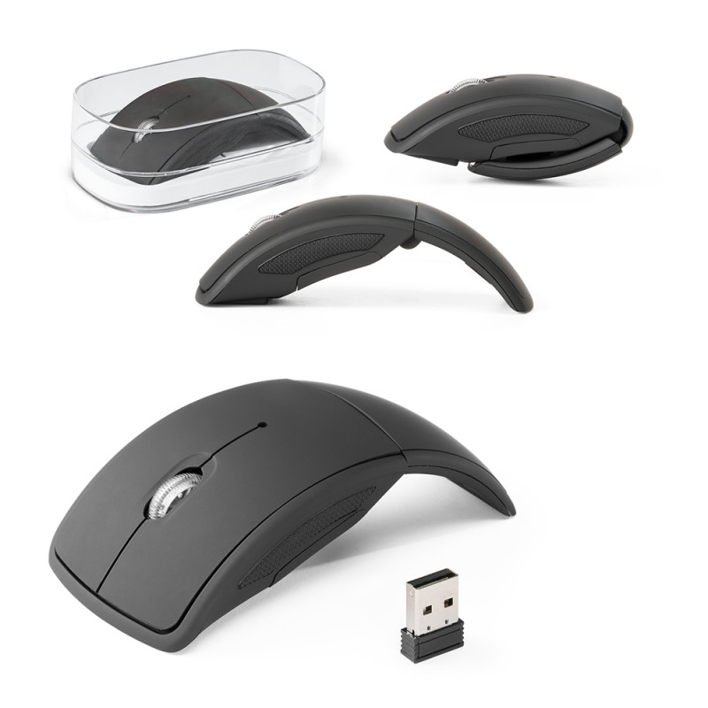 Mouse wireless dobrável  em Caixa Transparente