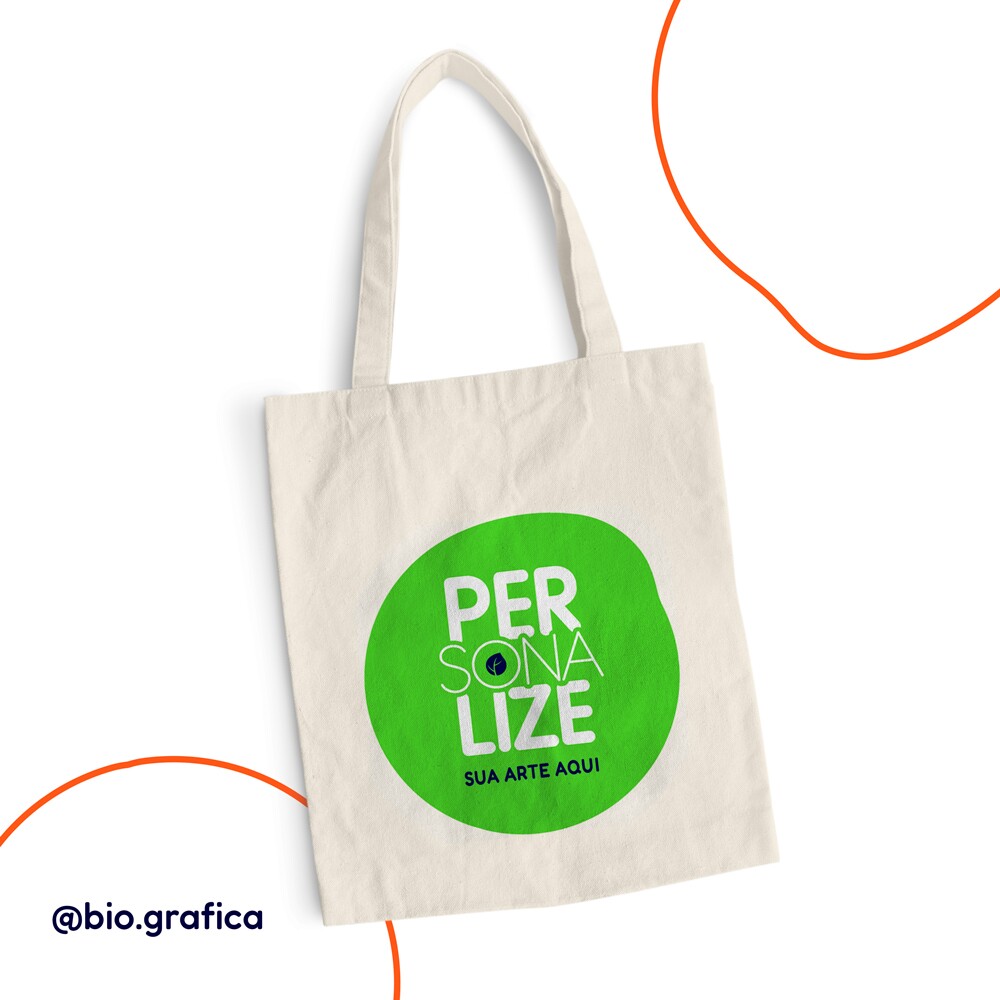 Ecobag com ziper  Sacola 100% algodão personalizada