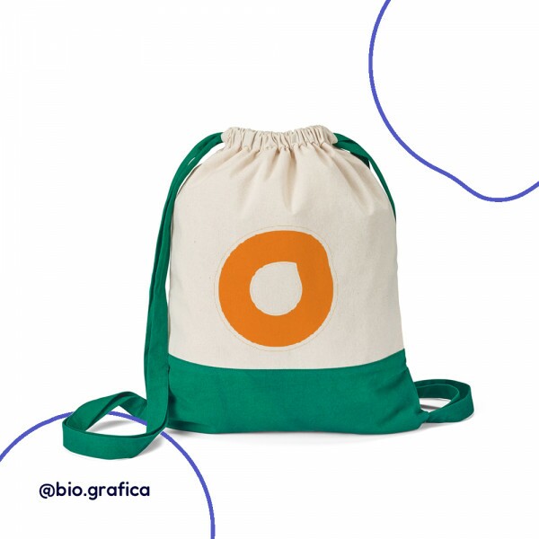 eco mochila com alça colorida