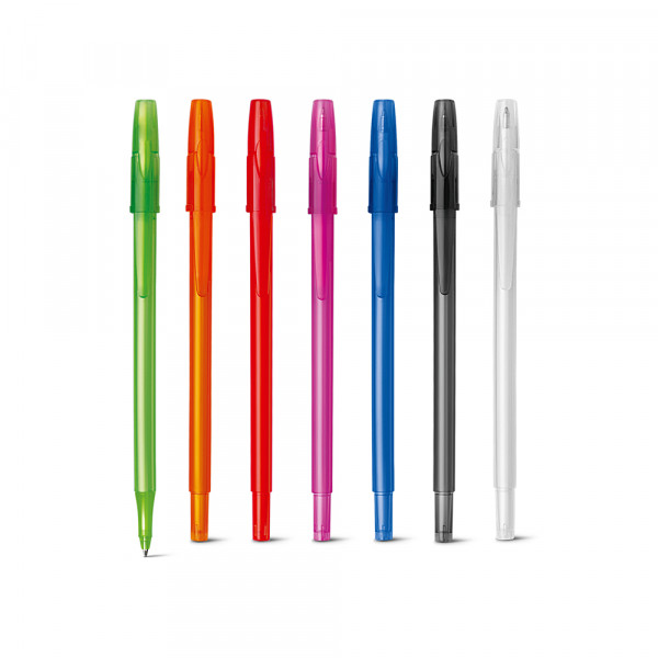 caneta esferográfica colorida com tampa