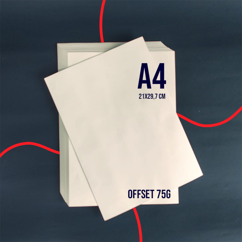 papel sulfite tamanho A4 pacote com 1.000 unidades