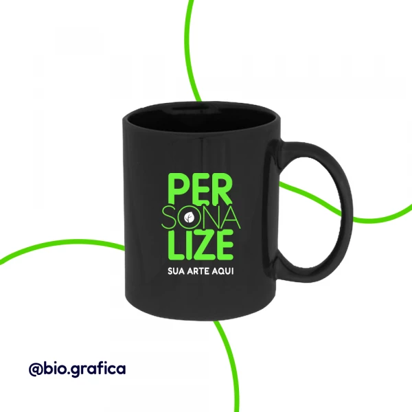 caneca preta 300 ml