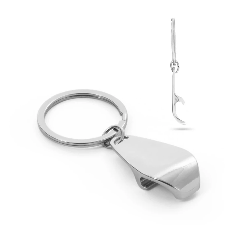 chaveiro metal com abridor de garrafas