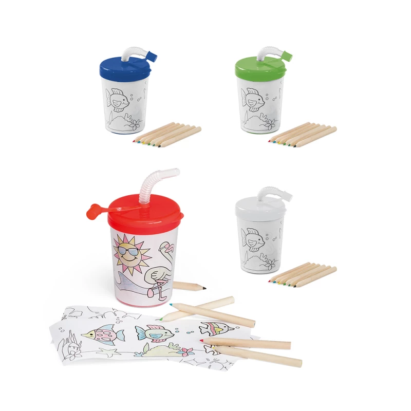 copo infantil para colorir com lápis de cor