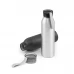 squeeze em alumínio, com tampa rosqueável 660ml-preto