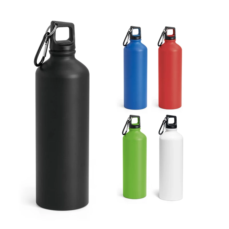 squeeze fosco com mosquetão 800ml-vermelho