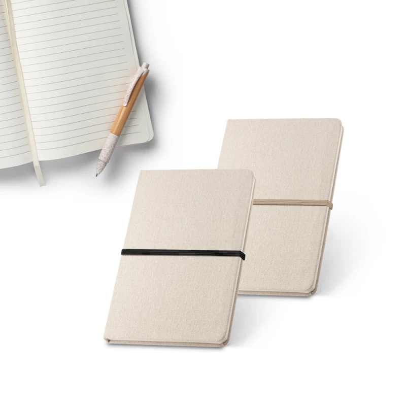caderno ecológico com capa em linho