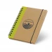 caderno a6 em cartão com folhas recicladas