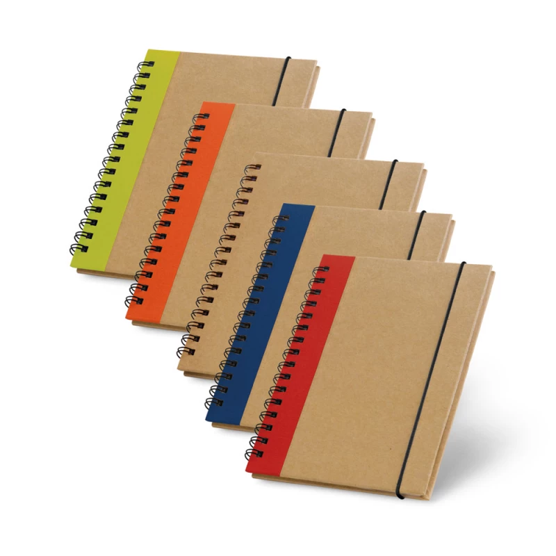 caderno a6 em cartão com folhas recicladas