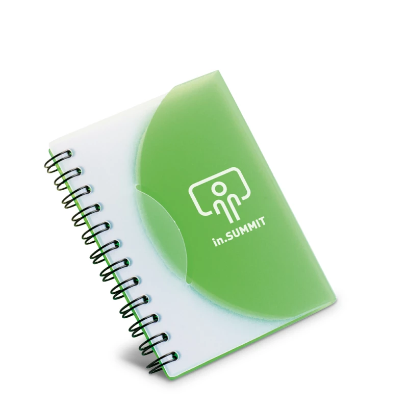 caderno com capa em pp