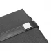 caderno a5 com capa dura em couro e detalhe metálico branve®