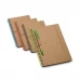 caderno b6 sustentável com suporte de caneta 