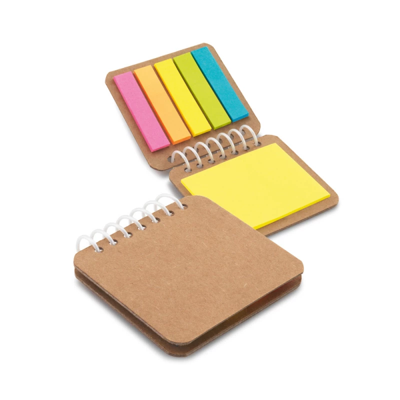 bloco adesivado em papel kraft com espiral 