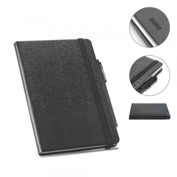 caderno com capa texturizada branve®
