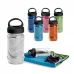 kit garrafa de shake e toalha para esporte
