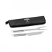 kit churrasqueiro 2 itens de inox em estojo