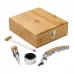 conjunto para vinho em caixa de bambu eco