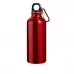squeeze em alumínio com mosquetão brilhante-vermelho-550ml