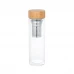 garrafa com infusor Glass Bamboo Infu 360ml