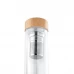 garrafa com infusor Glass Bamboo Infu 360ml