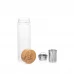 garrafa com infusor Glass Bamboo Infu 360ml