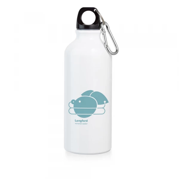 squeeze em alumínio com mosquetão brilhante-vermelho-550ml