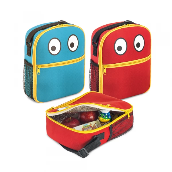 bolsa térmica infantil com bolso frontal e lateral 