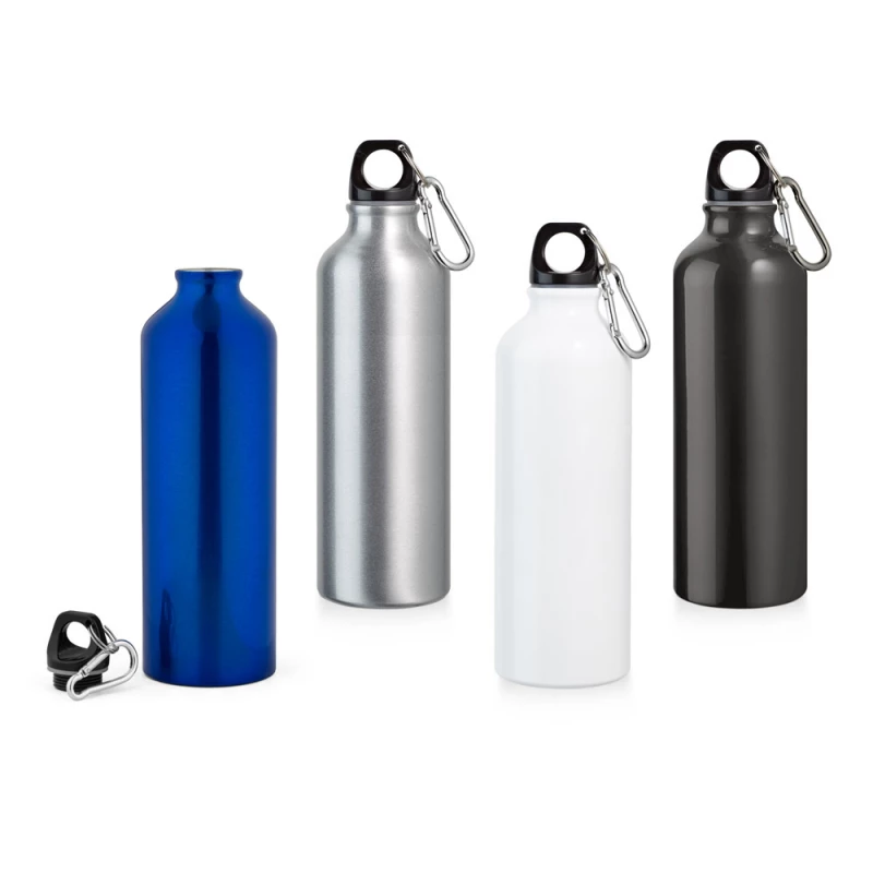 squeeze em alumínio com mosquetão brilhante-vermelho-550ml