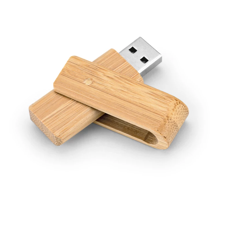 pen drive de madeira giratório 