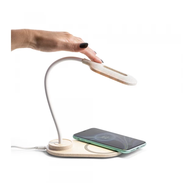 luminária de mesa ecológica com carregador