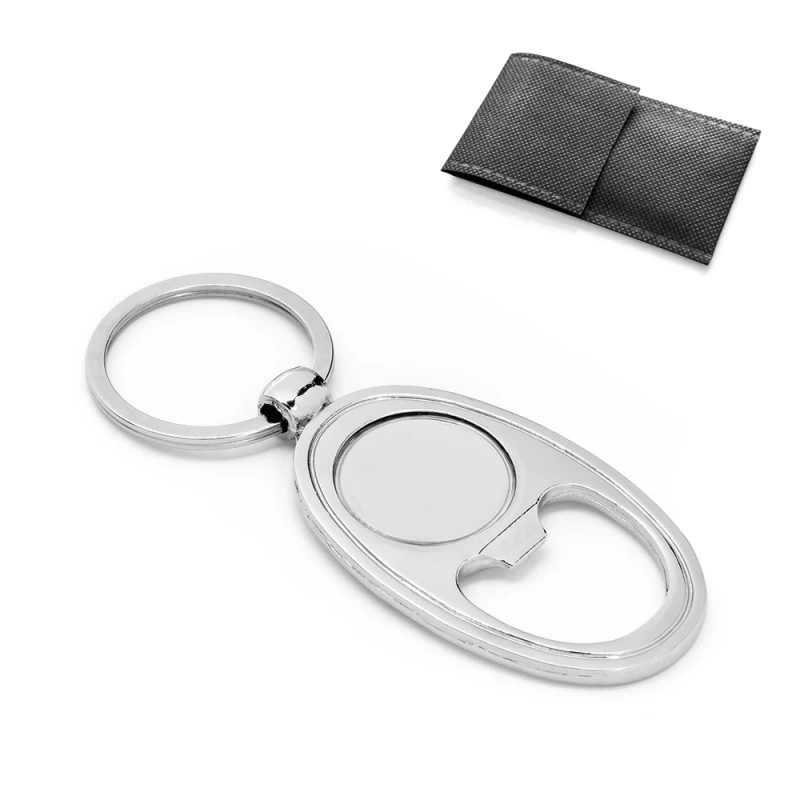 chaveiro de metal com abridor de garrafas