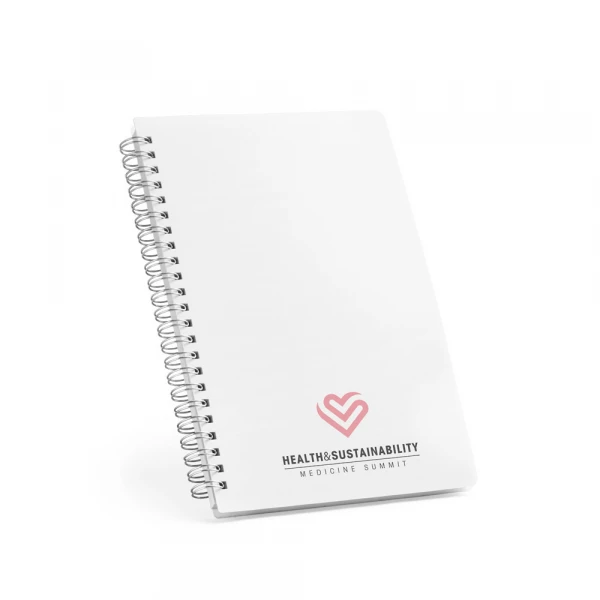 caderno a5 com tratamento antibacteriano