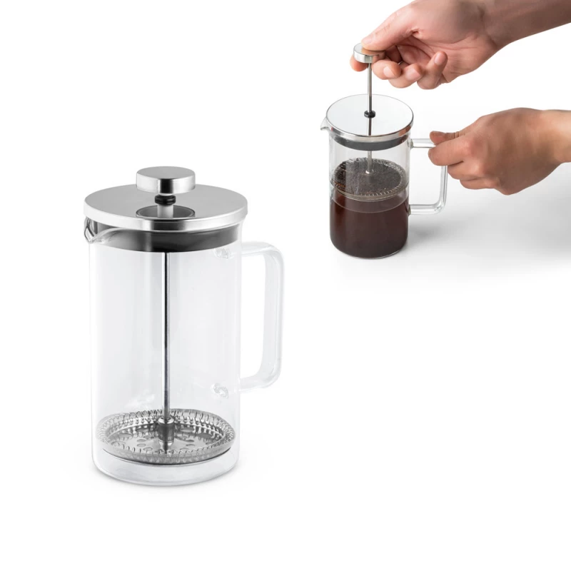 cafeteira em vidro com prensa francesa 600 ml
